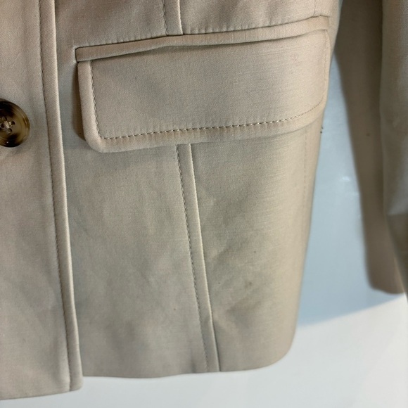 BANANA REPUBLIC Sz 10 Double Breasted Blazer Lined Shoulder Pads Classic Minimal - Picture 4 of 11